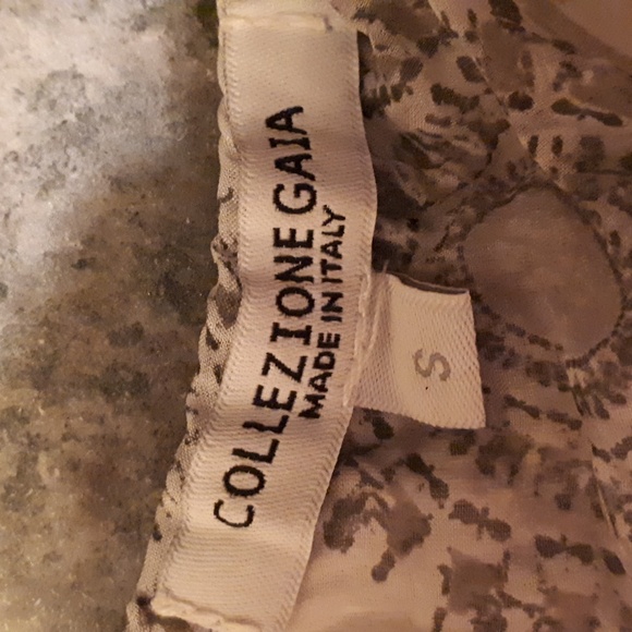 Dress, white/light grey, size small, brand is Collezione Gaia,  made in Italy. - Picture 2 of 10